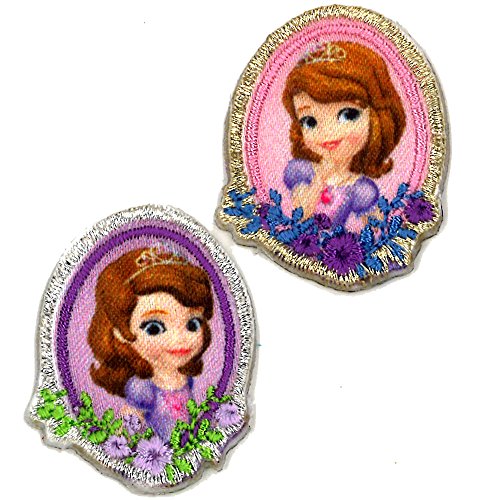 ミノダ ディズニープリンセス フラワーワッペン 小さいサイズ ソフィア お花セット ピンク&パープル D01Y9525