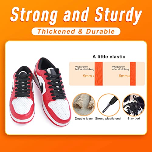 Image of VSUDO 2 Pairs Double Layer Flat Sneaker Shoe Lace, Flat Shoelace /Shoe String