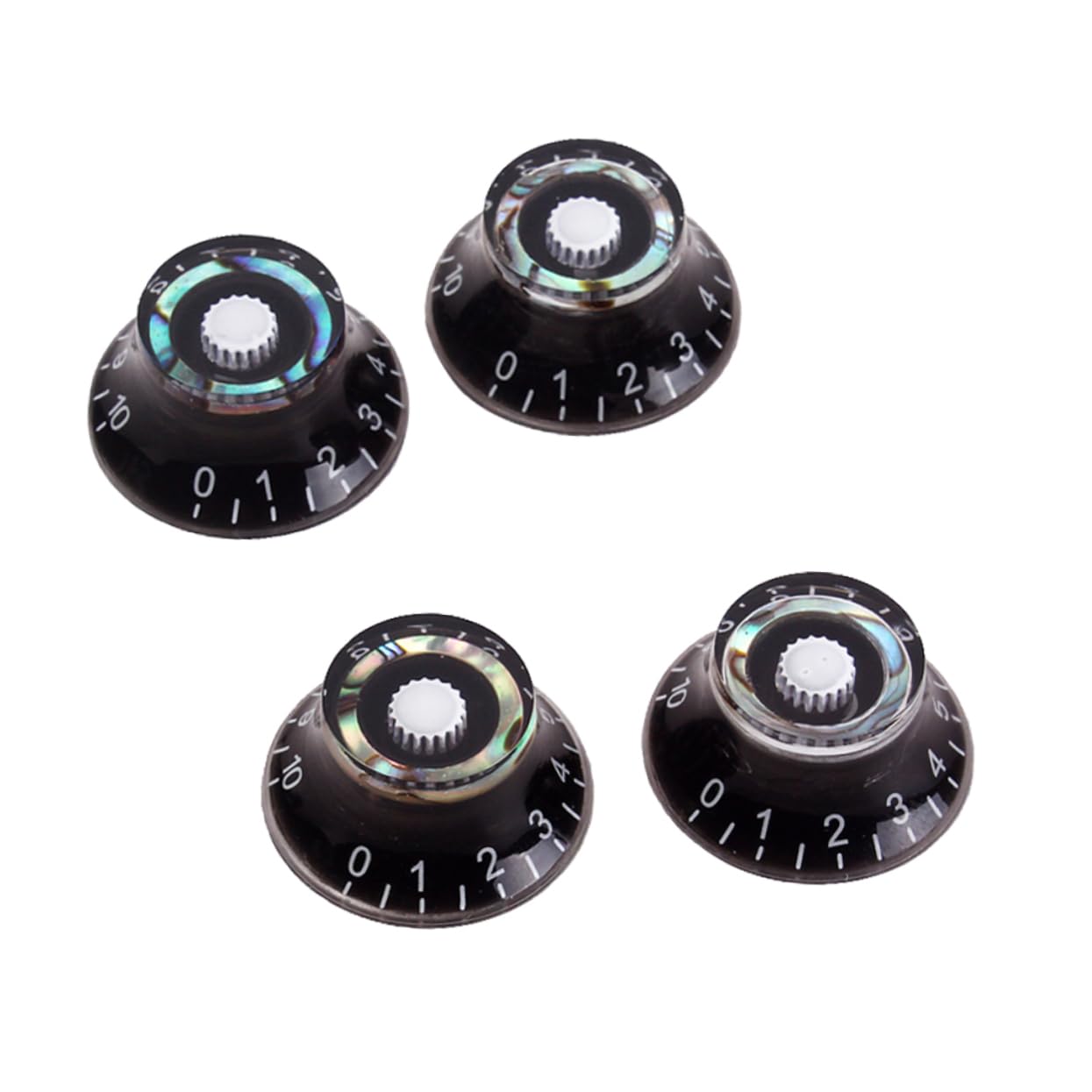 FUNOMOCYA Replace Your Old Knobs 4pcs Black Abalone Shell Guitar Control Knobs Volume Tone