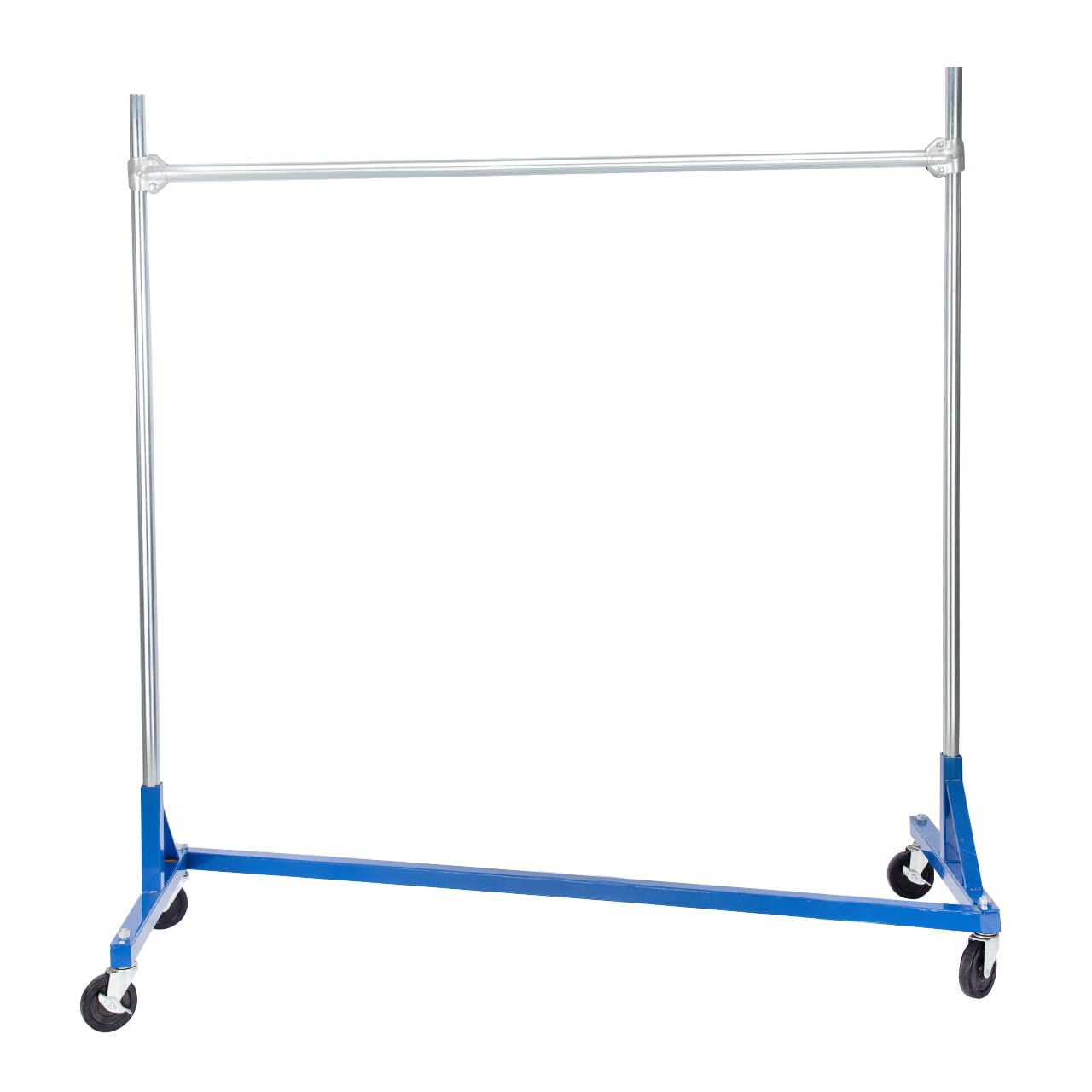 SSWBasics Super Heavy-Duty Single-Rail Clothing Rack (Z-Truck Rolling Rack) - 63"W X 24"D X 66"H (Holds 500lbs) - Sturdy Heavy Duty Clothing Rack Z