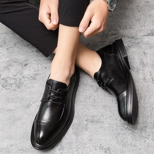 Platform Dress Formal Shoes for Men Lace Up Pu Leather Rubber Sole Slip Outdoor Tuxedo Breathable2