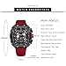 MF MINI FOCUS Men's Watch Fashion Tonneau Wrist Watches (Chronograph/Waterproof/Luminous/Calendar) Silicon Strap Quartz Watch for Men