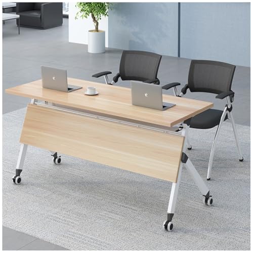 Ensemble de table de conférence pliable pour l'école, le bureau, les tables de réunion avec roulettes, ensemble de bureau multimédia portable pour une...