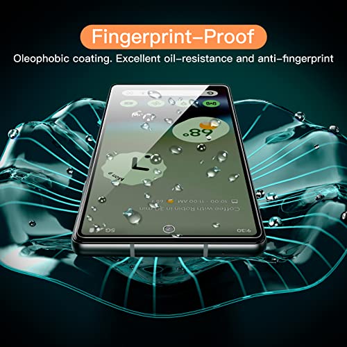 Image of JETech Tempered Glass Screen Protector Guard for Google Pixel 6a, Fingerprint Compatible, HD Clear, 3-Pack