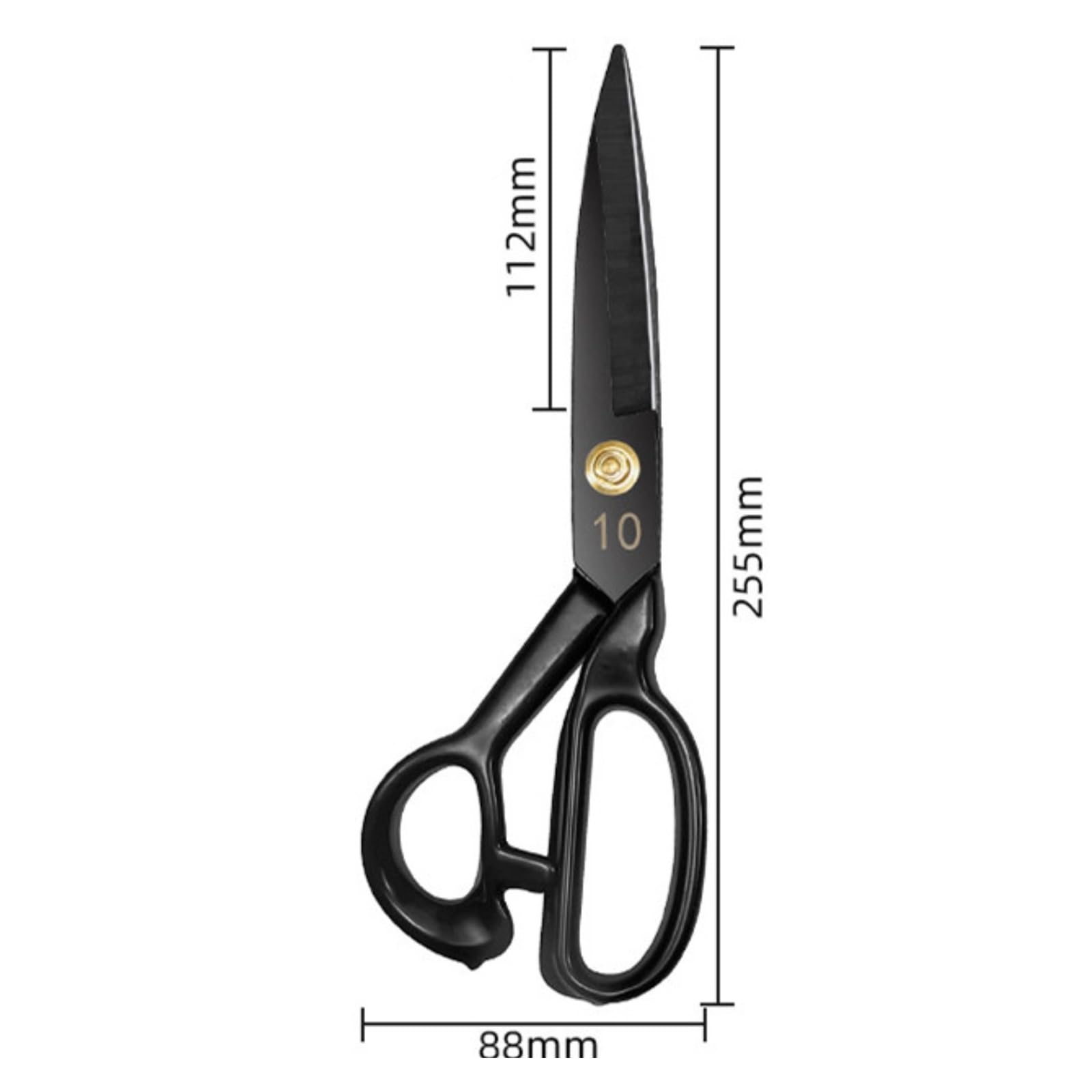 Tijeras de sastre for cortar tela for cuero, tijeras costura afiladas for el hogar(10inch-Black)