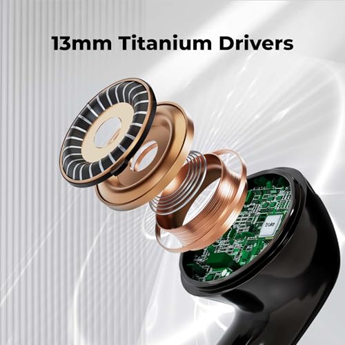 Image of truke [2025] Mega 7 True Wireless in-Ear Earbuds w / 24-Bit 360 Spatial Audio, 60H Playtime & Fast Charging Buds, Dual Pairing, 40ms Low Latency TWS, 4-Mic ENC, Made in India-(Coal Black)