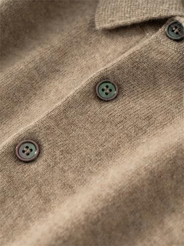 Men Winter Cashmere Sweater Long Sleeve Pullover Casual Knitwear Soft Warm Tops Dark Coffee2