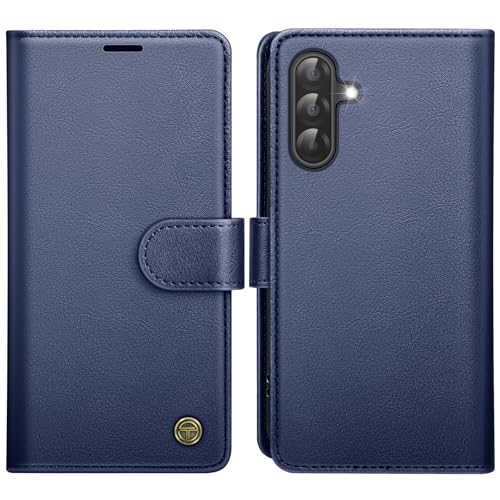 AIMOYU for Samsung Galaxy A17 5G Case Flip Wallet Leather Phone Case with [4 Card Slots] [Kickstand] [RFID Blocking] Magnetic Protective Shockproof Cover for Samsung A17 Phone Case - Blue