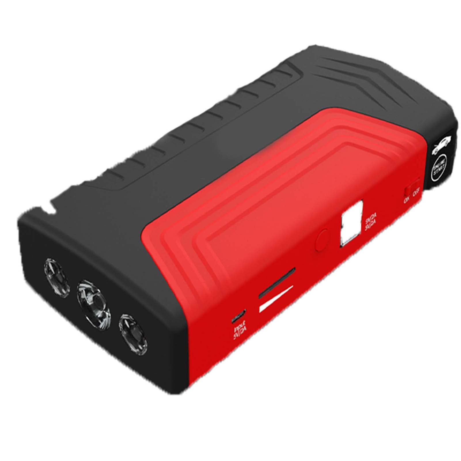 FAXIOAWA Avviatore di Emergenza per Auto, Avviatore di Emergenza Portatile da 12 Volt, Batteria per Auto Booster Pack 18000mAh capacità per Motori Benzina Fino a 6L/Diesel 4L,Rosso