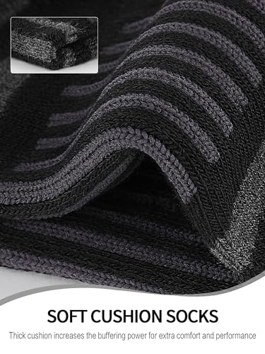 Airacker Athletic Quarter Socks with Cushion Running Ankle Socks for Men Women 6 Pairs2