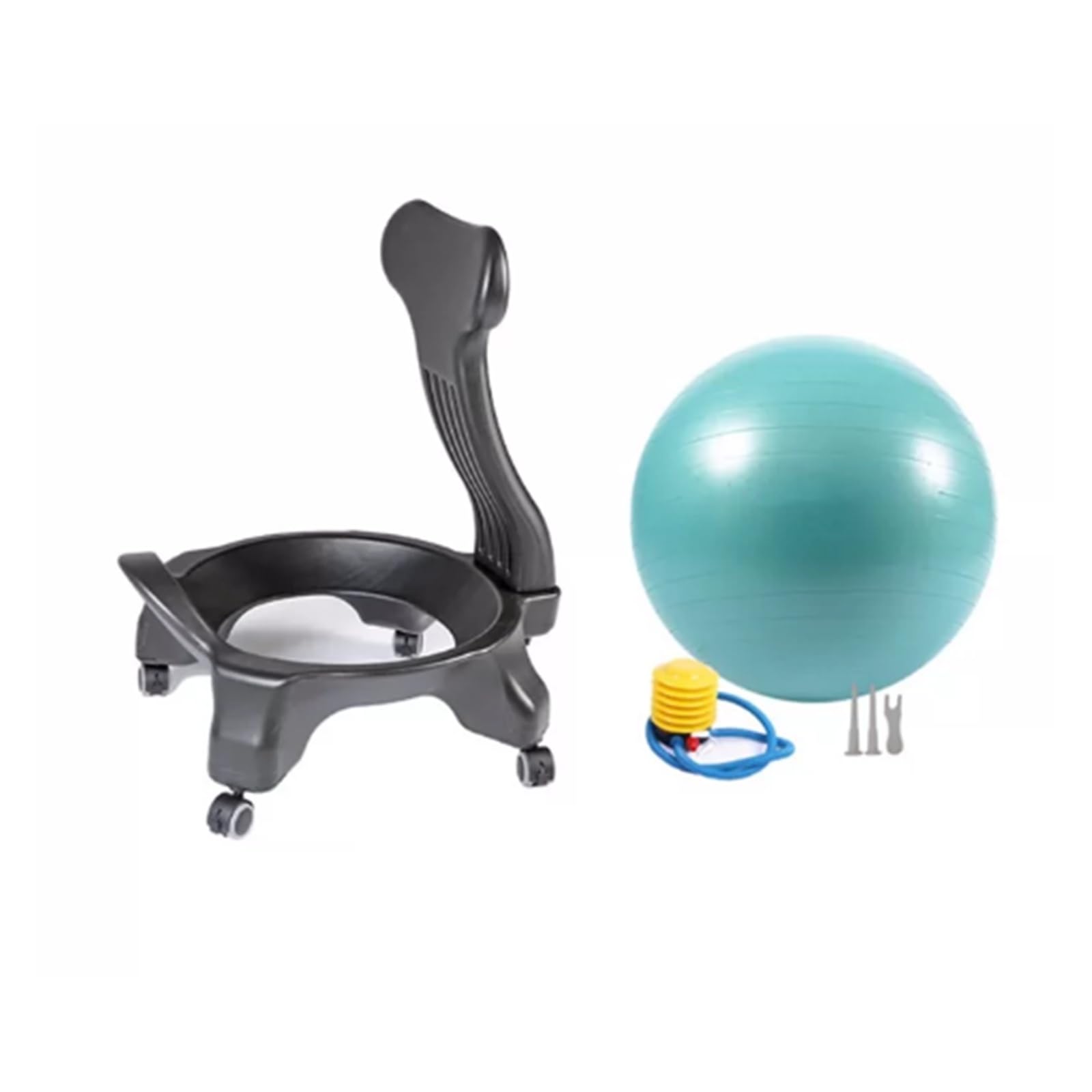 BZJPRFC Balance Ball Chair with Wheels and Back Support