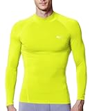 Mens Mock Compression Baselayer Top Cool Dry Long-Sleeve Shirt EX-T02