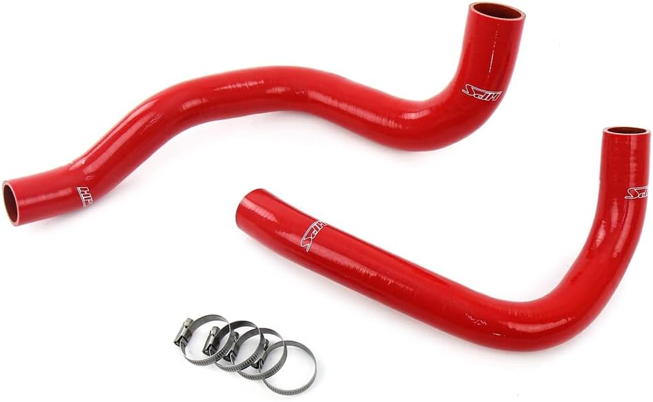 HPS High Temp Reinforced Silicone Red Radiator Coolant Hose Kit, 57-2129-RED