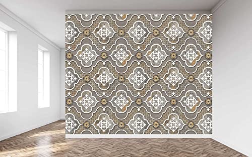 Image of CABANA HOMES Wall Stickers Botanical DIY Wallpaper for Home Decor (45 x 125 cm, 1 Roll) (6 sq. ft) Decorative Self Adhesive Decals Furniture Wardrobe Door Table Top Kitchen Tiles, Grey