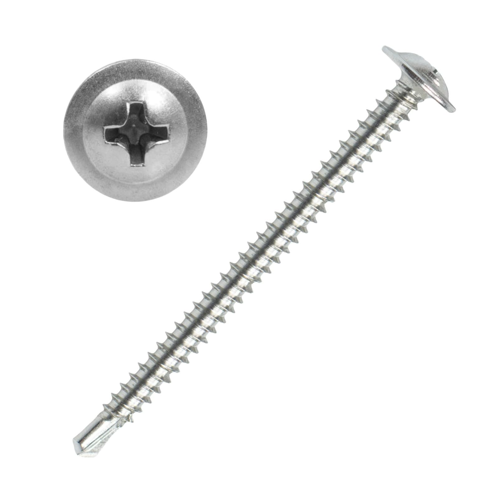 410 Stainless Steel Sheet Metal Screws - 250 Pack -11