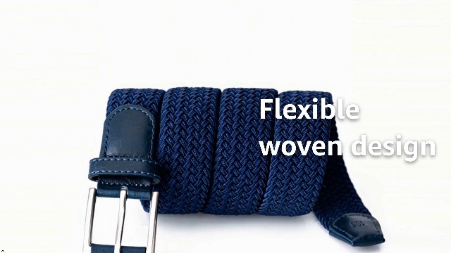 Aegero Stretch Belt for Men - Woven Belt for Golf & Casual Wear 1