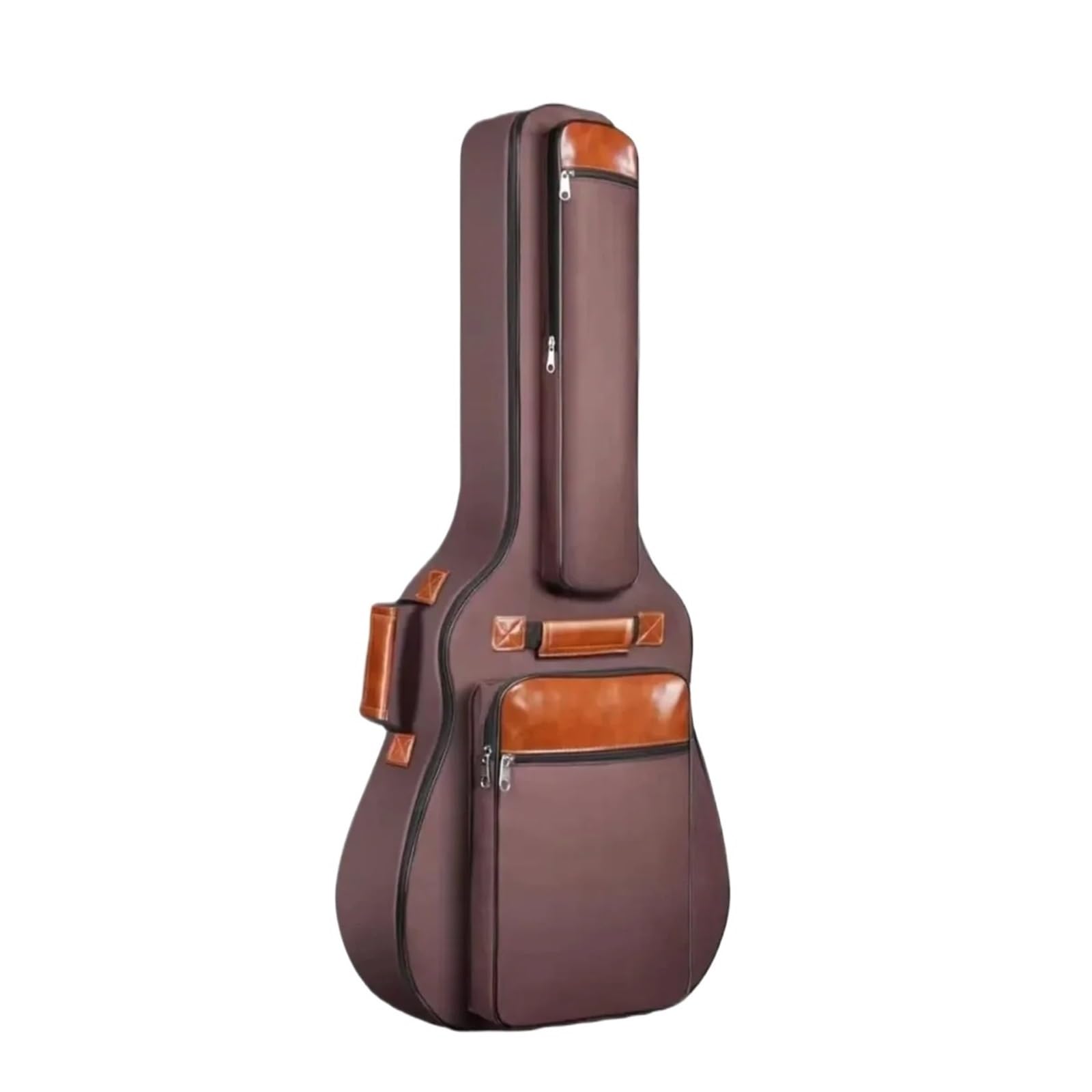 Funda De Guitarra Funda for Guitarra de 41 Pulgadas, Gruesa, Impermeable, Nailon Oxford, con Correas Dobles y Acolchado algodón(Coffee)