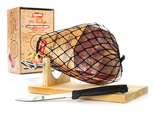 Jamonprive Gerijpte Mini Serrano Ham 1 Kg + Hamklem + Hammes - Spaanse ham - Image 4