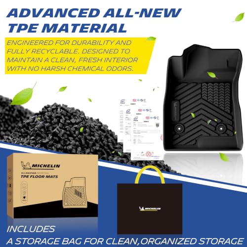 Image of Michelin Vehicle Mats for 2024-2026 Chevy Trax | Floor Mats & Trunk Liner Premier Series, All-Weather Floor Liner, Custom Fit, Durable TPE, Non-Slip, Not Fit Buick Envista