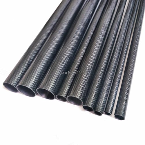 Yantinos Plain Glossy Carbon Fiber Tube Length 500mm Diameter 10mm 12mm 14mm 16mm 18mm 22mm 24mm 26mm 28mm 30mm32mm for RC Model Airplane - (Color: 30x28mm)