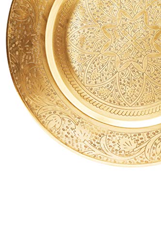 Marokkanischer Tisch Beistelltisch aus Metall Sule ø 40cm rund | Orientalischer runder Teetisch klein mit klappbaren… – Bild 4