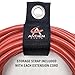 50 ft - 14 Gauge Extension Cord Outdoor - Made in USA - Lighted on Both Ends - Red Outdoor Extension_Cord Waterproof by Anthem Cable - Heavy Duty ExtensionCord 50 ft 15 Amp Extension
