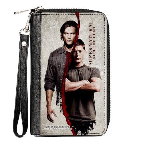 Buckle-Down Supernatural Vegan Leather Zip Around Wallet