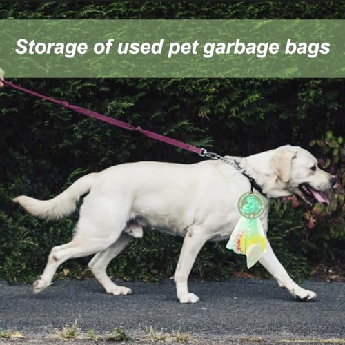 KEQAR 2 Pcs Hundekotbeutelhalter, Kotbeutelhalter mit Karabiner, Freihand-Kotbeutelhalter für Leine, Kotbeutelspender für Hundespaziergänge, Grün Schwarz