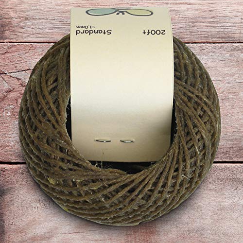 Twisted Bee 100% Organic Hemp Wick With Natural Beeswax Coating, (200Ft X Standard Size) #TOP2