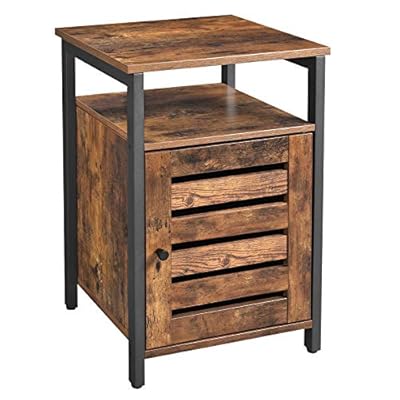 VASAGLE Nightstand, End Table with Open Shelf, Side Table, Inner Adjustable Shelf, Steel Frame, 15.7 x 15.7 x 23.6… 51gNGV1mCRL. SS400