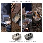 Campingmoon Mess Tin, Aluminum Camping Cookware with Pressure Relief Holes - Image 6