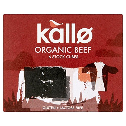 Kallo Cubos de caldo de carne orgánica - 6 x 0.39 oz
