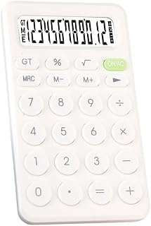 TOPBATHY Calculadora Básica Portátil para Estudiantes y Oficina Diseño y Práctico Dígitos Color Blanco para Tareas Escolares