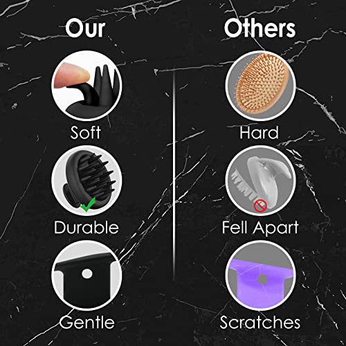 VWMYQ Escova de xampu massageadora de couro cabeludo de silicone macio, esfregão de couro cabeludo a