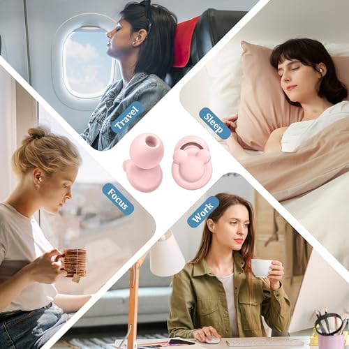 Tampões de ouvido para redução de ruído para dormir, supermacios, cancelamento de ruído de 33 dB, pr