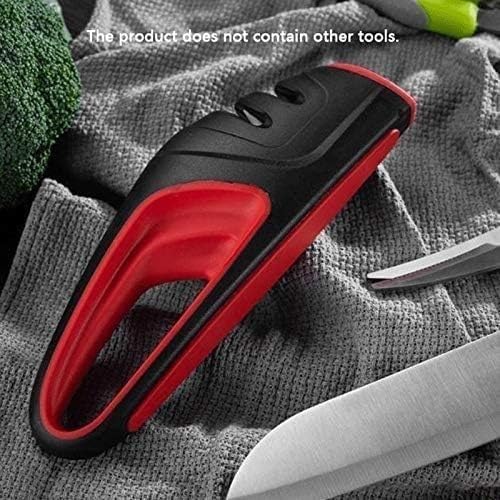 Knife Sharpener Diamond Wheel - Quickly Sharpen, Honing, Kitchen Knives with 2 Stage, Manual Sharpener Knife Sharpener