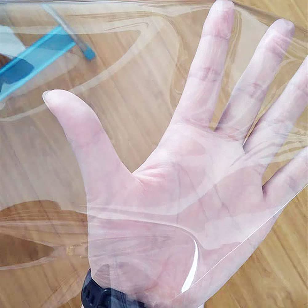Nappe ronde en PVC étanche transparente en plastique souple pour table en verre - Protège-nappe pour buffet et fête de 0,5 mm d'épaisseur et 200 cm de diamètre