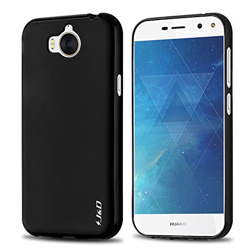 J&D Case Compatible for Huawei Y5 2017 Case, Drop Protection Slim Cushion Shock Resistant Protective TPU Slim Case for Huawei Y5 (Release in 2017) Bumper Case, Not for Huawei Y5 Lite 2017
