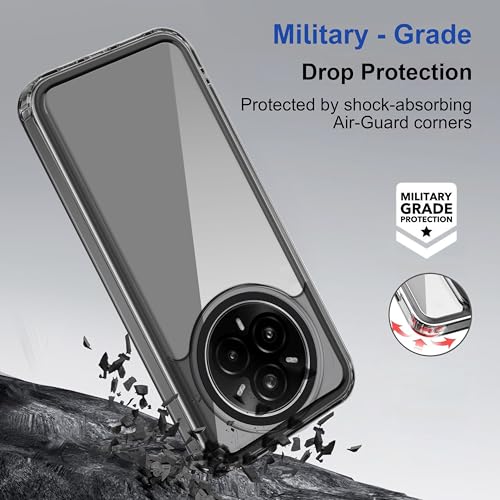 Image of amazon basics Back Case Cover for Realme 14 Pro Plus 5G | Compatible for Realme 14 Pro Plus 5G Back Case Cover | Case Cover with Camera Protection | (TPU + PC | Translucent Black)