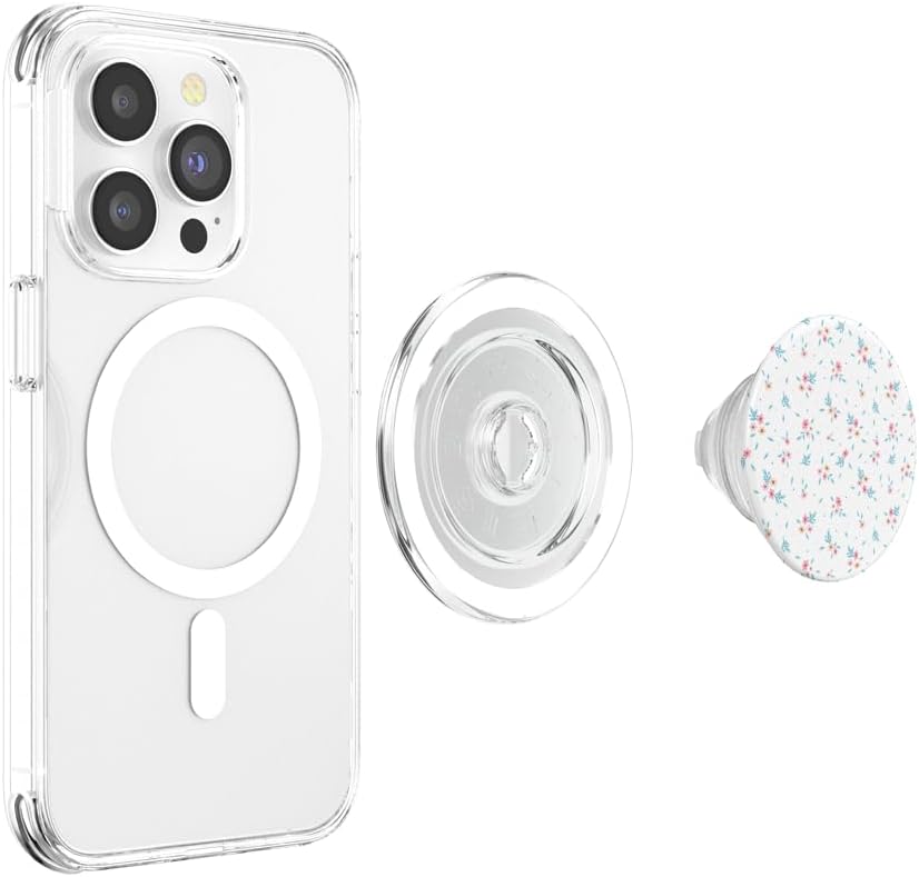 Coquette Aesthetic Cute Ditsy Floral Feminine Aesthetic PopSockets MagSafe PopGrip for iPhone