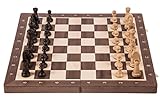 Tablero de ajedrez con madera de nogal / arce - marquetería