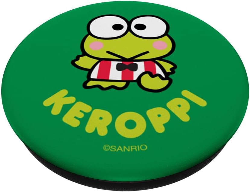 SANRIO Keroppi Character Front and Back PopGrip Adhesive PopSocket for iPhone 11, Black - Image 2