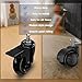 BLACKLYTE Office Chair Wheels Casters Wheels Set of 5 Desk Chairs with Wheels for Tile, Hardwood Floors & Carpet Universal Fit for Most Chairs(2.5 Inch)