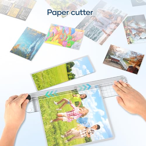 Laminator, Laminator Machine A4, 4 in 1 Personal Thermal Laminator, 9 Inch Hot & Cold Laminator Kit, Fast Warm-Up & Quiet Laminator with Laminating Sheets 9pcs for Home Office School Use