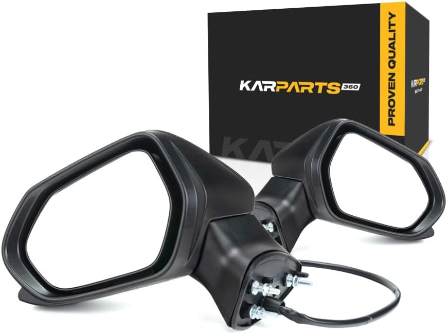 KarParts360 For Toyota Camry 2018-2024 Door Mirror Assembly Passenger Side | Power | Gloss Finish | Non-Heated | Replacement For 87910-06800 | 87915-33030-C0 | TO1321366