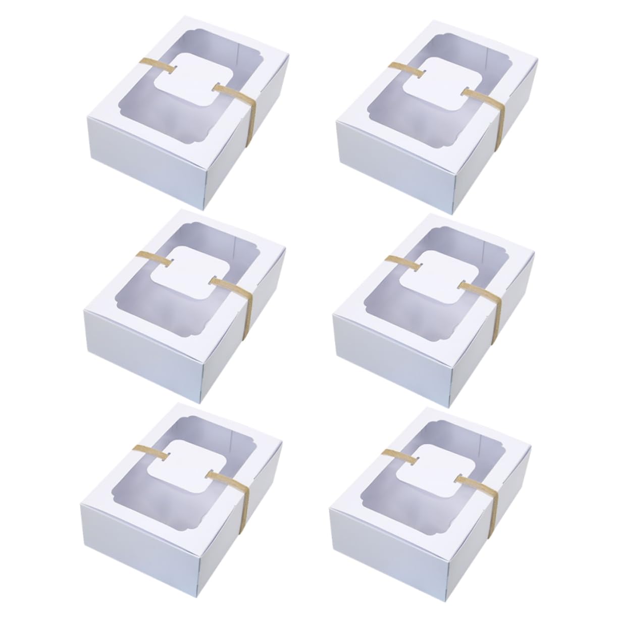 OKUMEYR Window Cookie Box Pvc Cake Holder Muffin Case Christmas Box Cake Packing