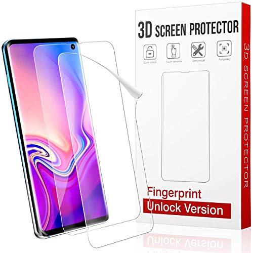 Screen Protector for Samsung Galaxy S10 Plus, [New] QITAYO Samsung Galaxy S10 Plus Soft Full Screen Coverage 3D PET [Not Glass] Screen Protector for Samsung Galaxy S10 Plus