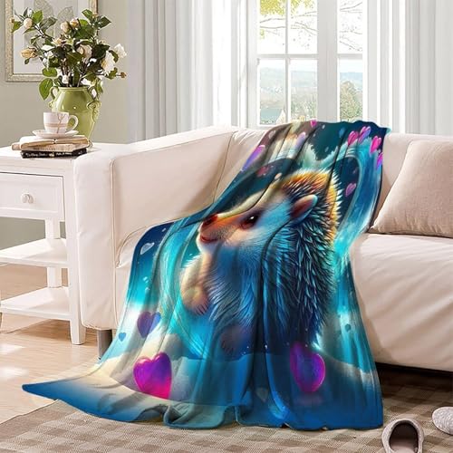Couverture hérisson 3D couvre lit microfibre chaude couverture douillette 127x152