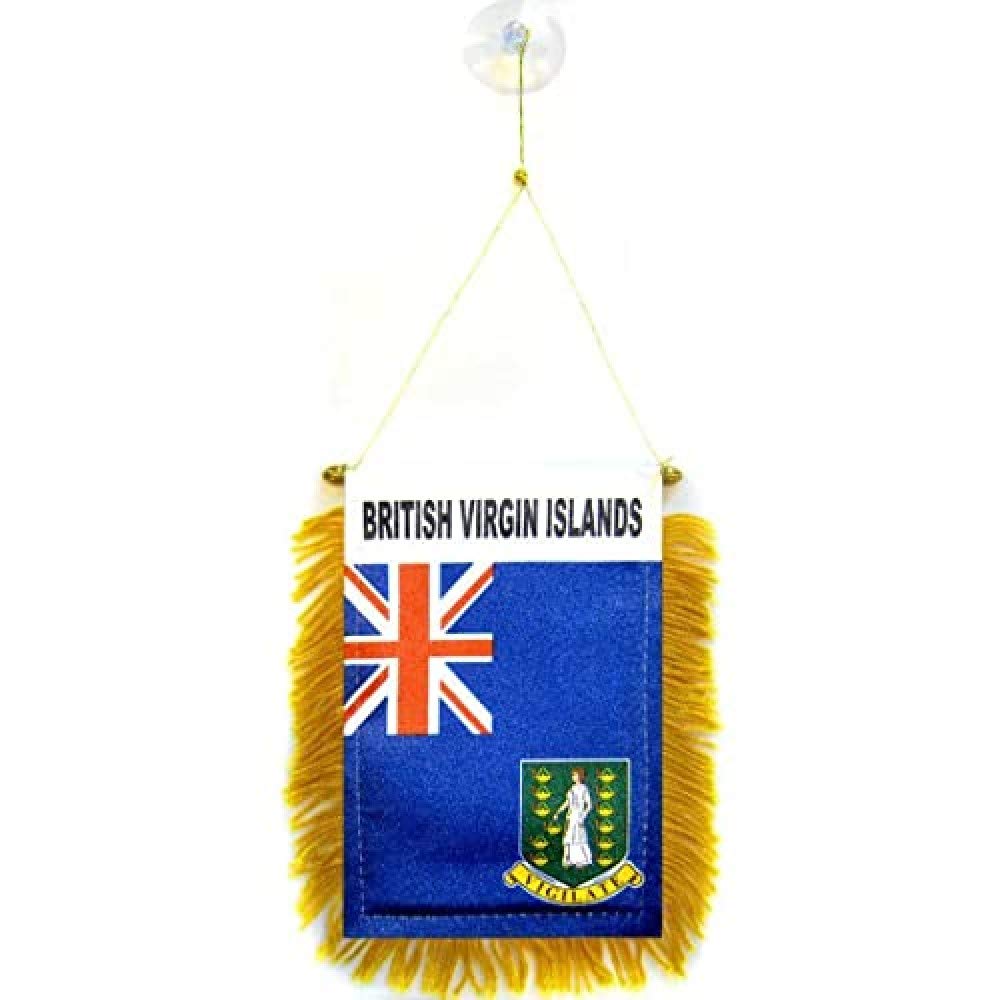 AZ FLAG, British Virgin Islands Mini Banner, 6'' x 4'', 100% Polyester Virgin Islander Small Pennant for Car - Image 2