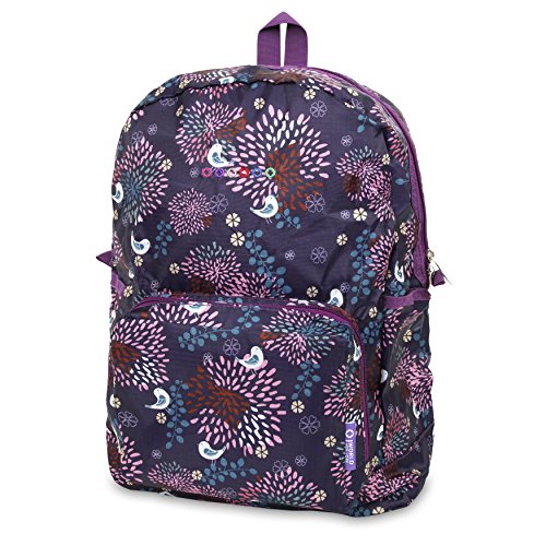 J World New York Buena Folding Backpack, Baby Birdy, 6 X 11 X 15.7 (H X W X D)